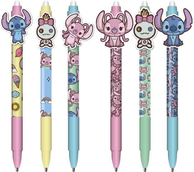 Précommande : STITCH & ANGEL - Stylo à Gel Effaçable +Head Topper (Display de 36pcs)