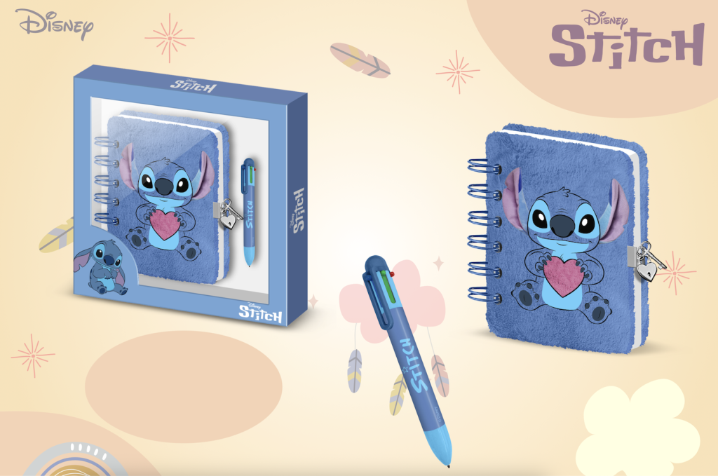 Précommande : STITCH - Love - Gift Box - Journal Intime Fourrure + Stylo