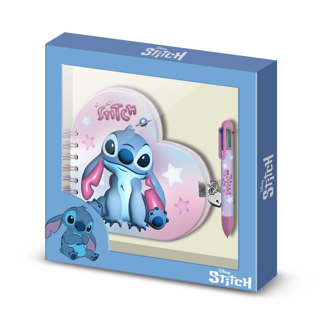 Précommande : STITCH - Coeur - Gift Box - Journal Intime + Stylo