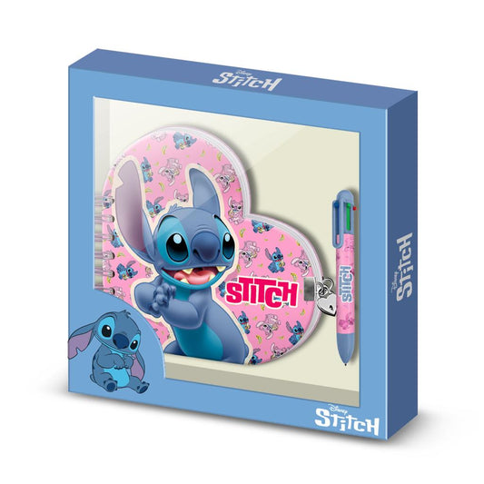 Précommande : STITCH & ANGEL - Coeur - Gift Box - Journal Intime + Stylo