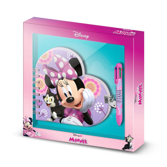 Précommande : MINNIE - Coeur - Gift Box - Journal Intime + Stylo