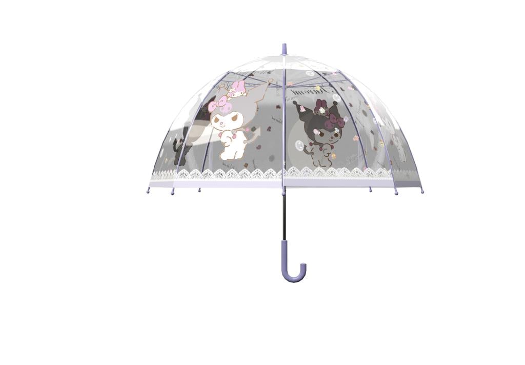 Précommande : KUROMI - Parapluie Transparent Manuel 48 cm