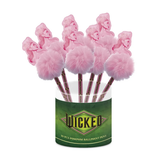 Précommande : WICKED - Glinda - Boite de 10 Stylos-Bille Pompom
