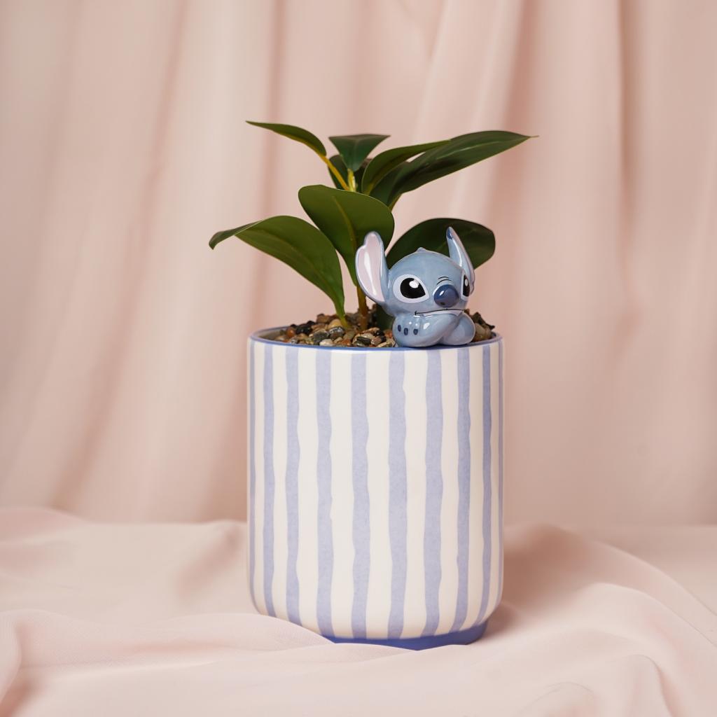 Précommande : STITCH - Pot avec Mini Stitch 3D + Fausse Plante