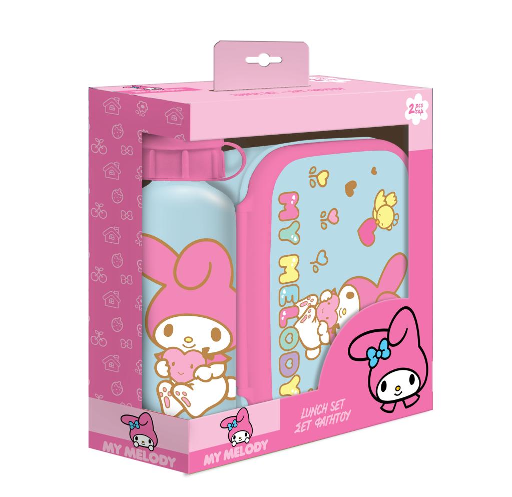 Précommande : MY MELODY - Set Boite à Tartines + Bouteille en Aluminium 500ml