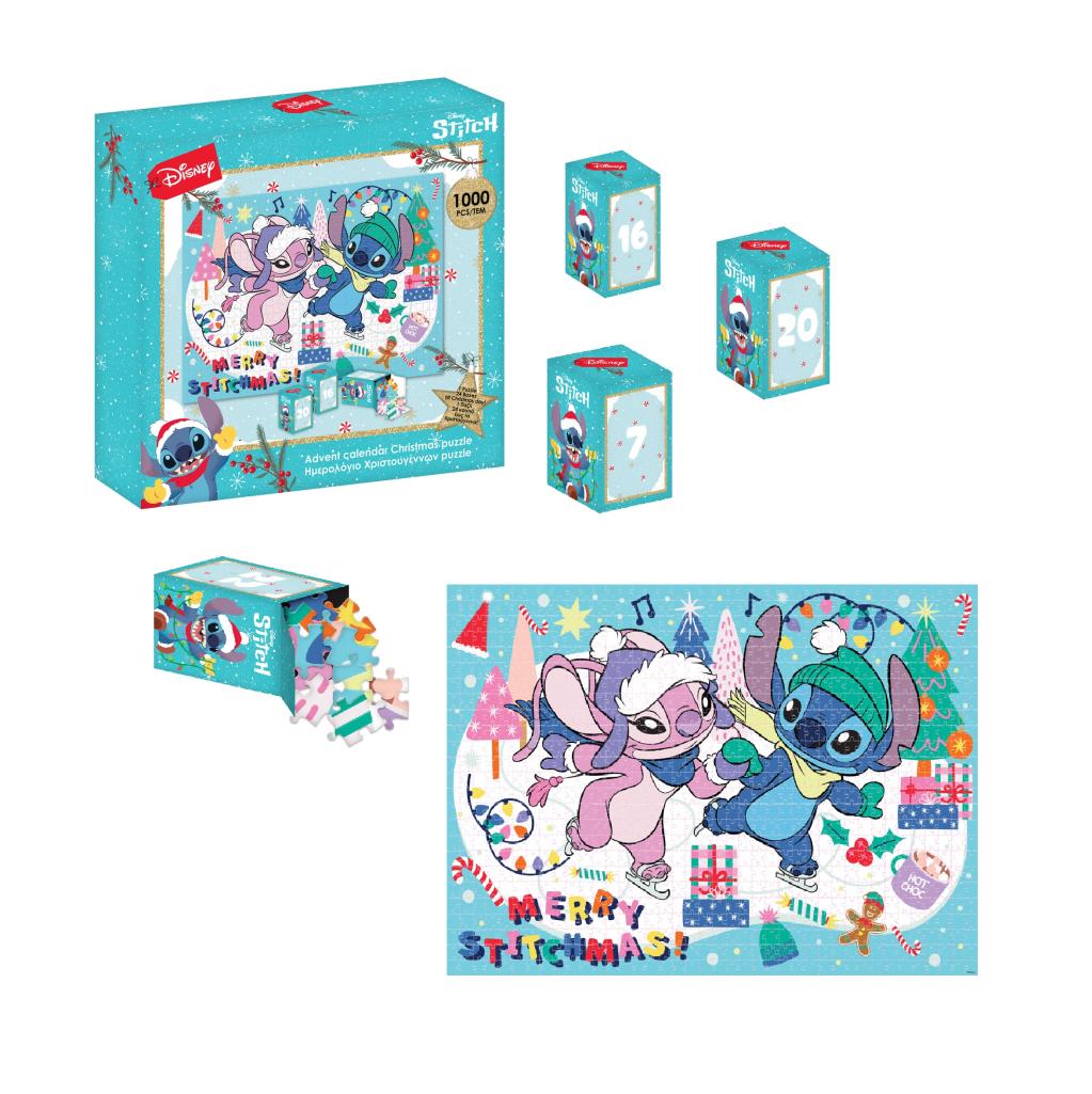Précommande : STITCH & ANGEL - Calendrier de l'Avent - Puzzle 1000P '50x70cm'