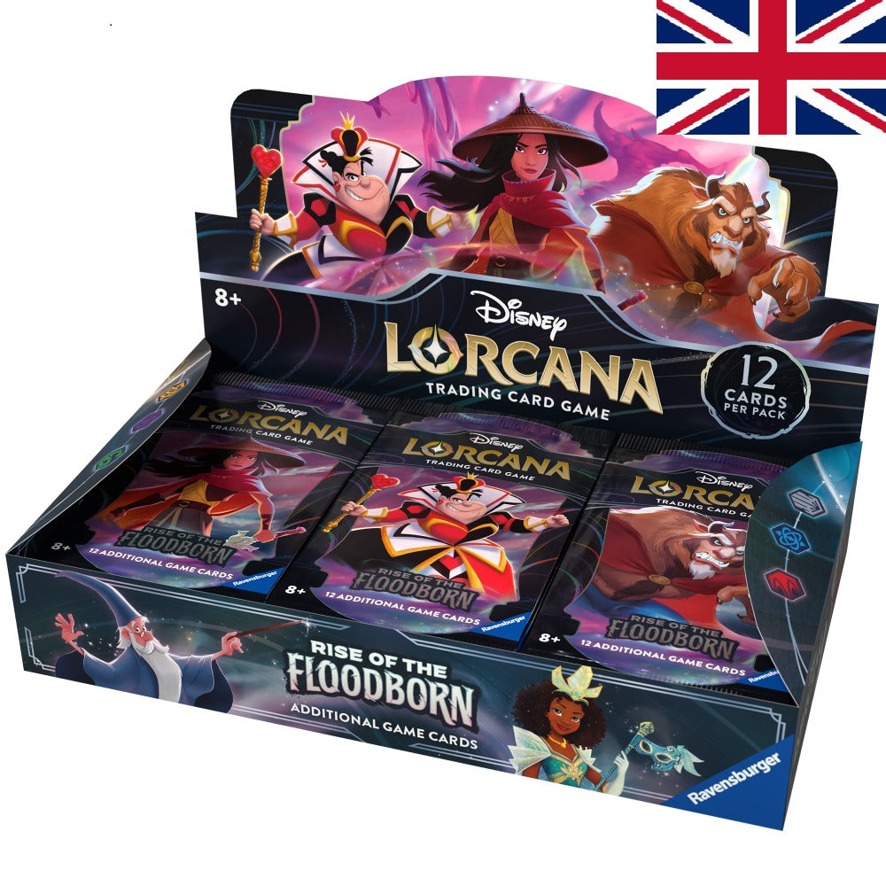 DISNEY - Lorcana UK - Trading Cards display Boite de 24 Boosters set 2 rise of the floodborn - EN