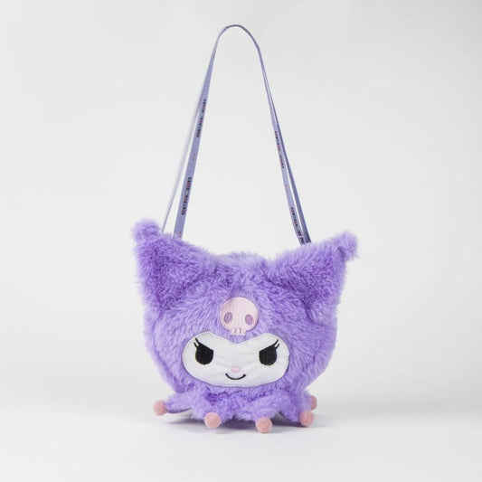 Précommande : KUROMI - Head - Sac à Bandoulière Peluche - 17x14x4cm