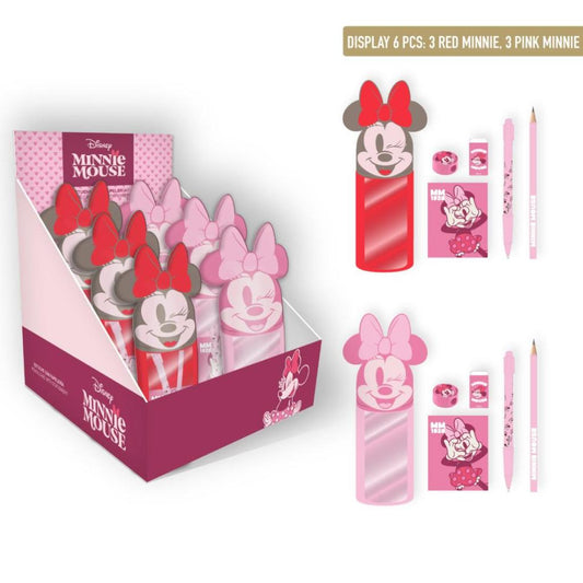 Précommande : MINNIE - Display de 6 Sets de Papeterie 6pc