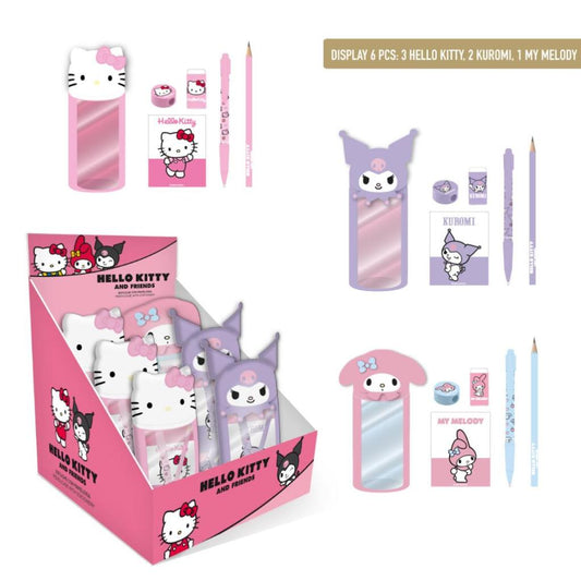 Précommande : HELLO KITTY & Friends - Display de 6 Sets de Papeterie 6pc