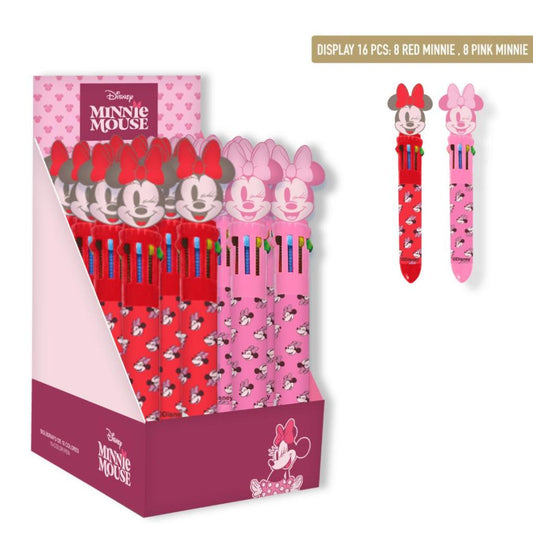 Précommande : MINNIE - Display de 16 Stylos à Bille 10 couleurs