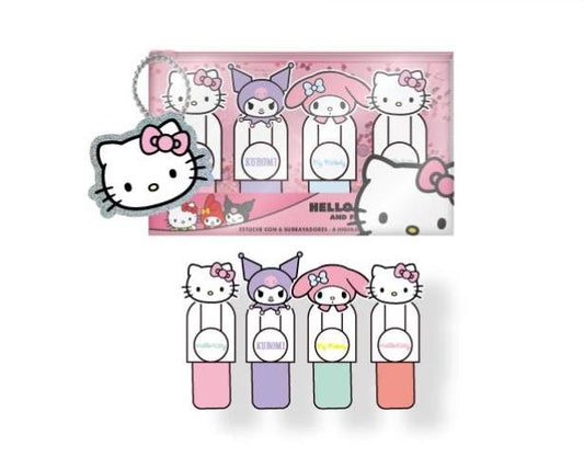 Précommande : HELLO KITTY & Friends - Pack de 4 mini Surligneurs "head"