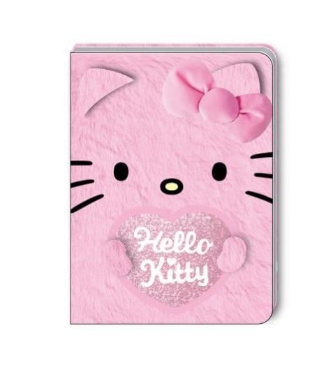 Précommande : HELLO KITTY - Glitter - Notebook Premium Fourrure - Format A5