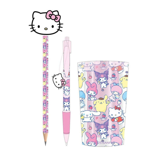 Précommande : HELLO KITTY & Friends - Set de Papeterie - Pot à Crayon + 3pc.