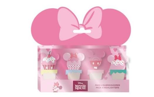 Précommande : MINNIE - Pack de 4 mini Surligneurs "food"
