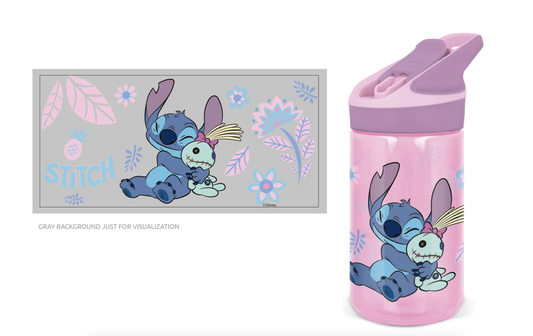 Précommande : STITCH - Watercolor - Bouteille de Sport - 480ml