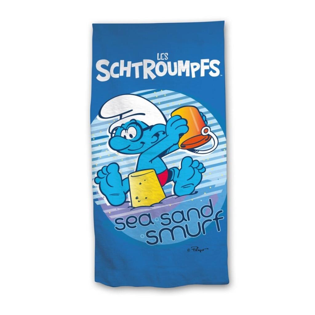 Précommande : LES SCHTROUMPFS - Sea and Smurf - Serviette de Plage 70x140cm