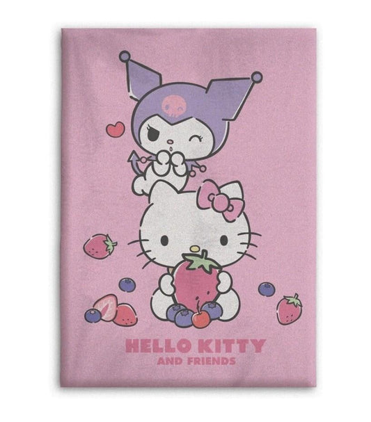 Précommande : HELLO KITTY - Hello Kitty and Friends - Plaid en polaire 100x140cm