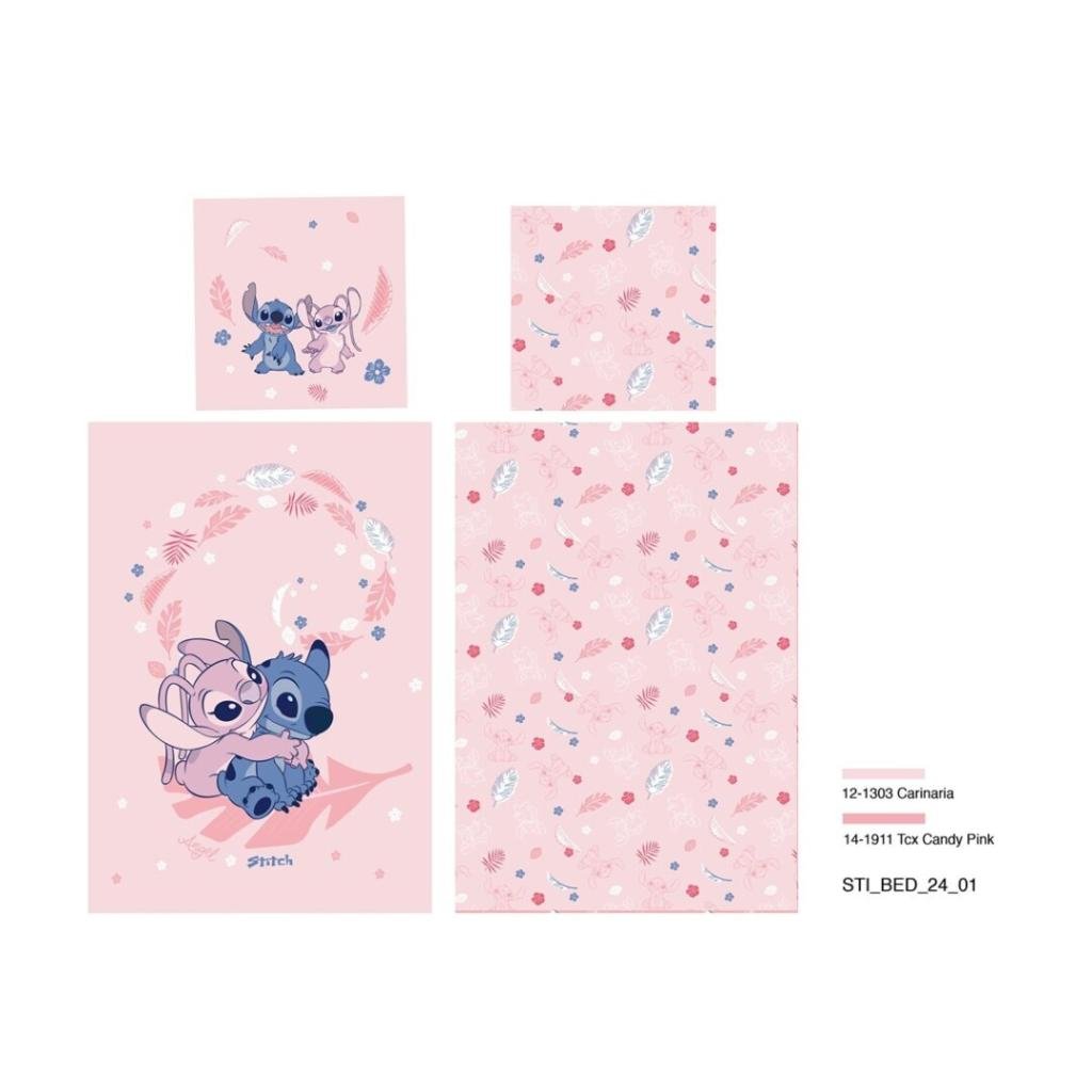 Précommande : LILO & STITCH - Parure de lit 140x200cm + 65x65cm - Stitch & Angel