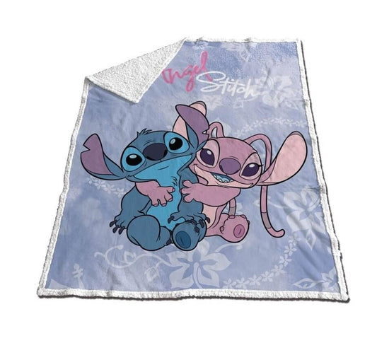 Précommande : LILO & STITCH - Stitch & Angel - Couverture Sherpa 130x170cm