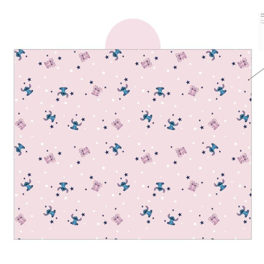 Précommande : DISNEY - Stitch & Angel "Rose" - Couverture à capuche 120x150cm