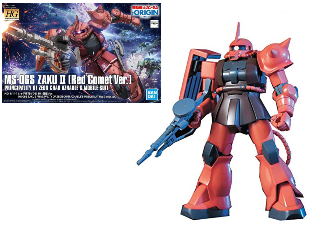 Précommande : GUNDAM - Model Kit - HG 1/144 - MS-06S Zaku II Aznable's Mobile Red