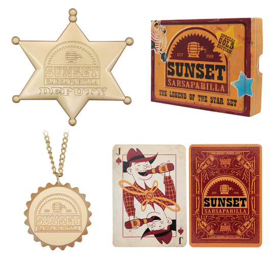 Précommande : FALLOUT -Sunset Sarsaparilla Legend of the star set -Gold coloured Ed.