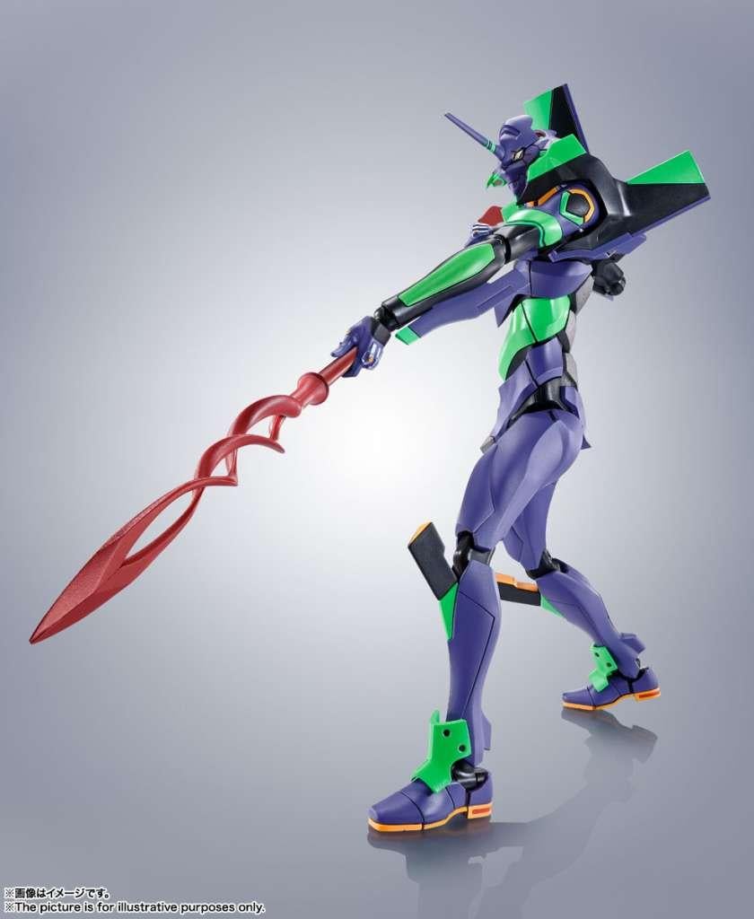 Précommande : EVANGELION - EVA-01 + Spear of Cassius - Figurine Robot Spirits 17cm