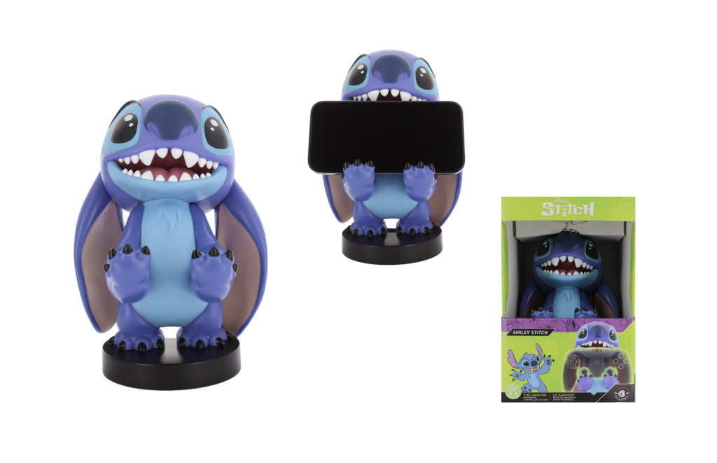 Précommande : STITCH - Smiley - Support Manette & Portable - 20cm