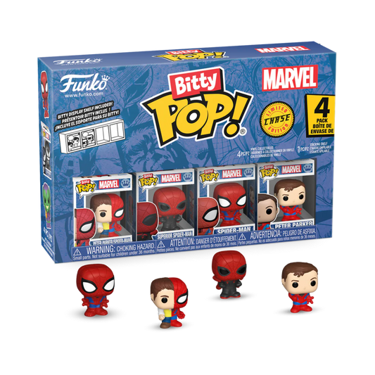 Précommande : SPIDER-MAN - Bitty Pop 4 Pack 2.5cm - Parker Split