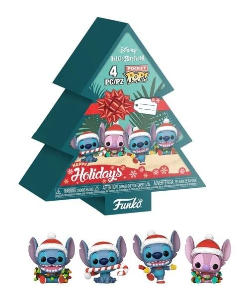 Précommande : STITCH HOLIDAY - Pocket Pop 4 Pack - Tree Box