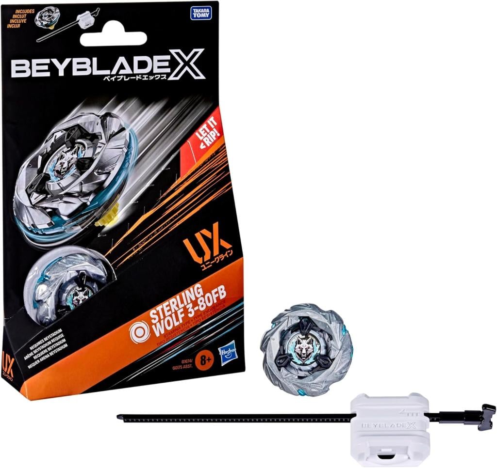 Précommande : BEYBLADE X - Sterling Wolf 3-80 FB UX Starter Pack