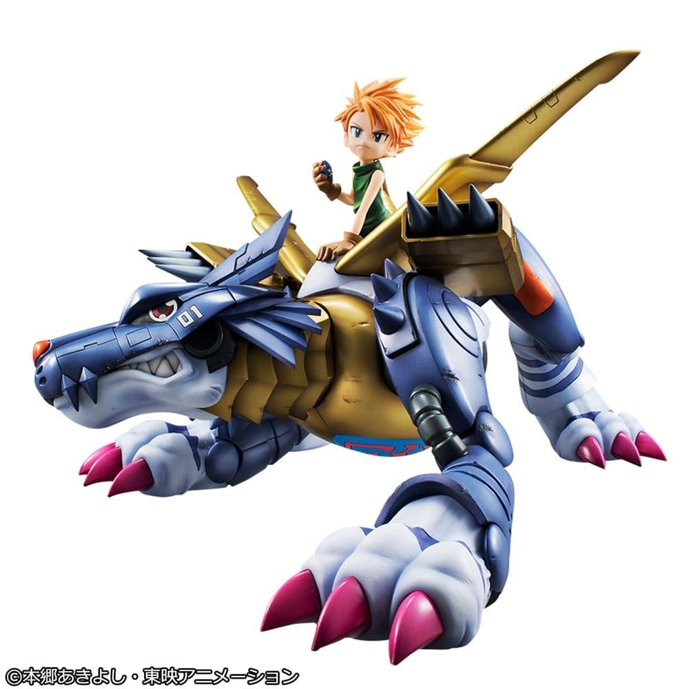 Précommande : DIGIMON - Metal Garurumon & Ishida - Statuette G.E.M. Precious 30cm