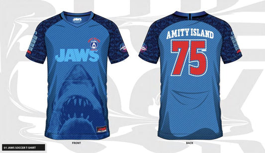 Précommande : LES DENTS DE LA MER - Amity Island 75 - Maillot de Foot Homme (XXL)