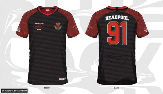 Précommande : MARVEL - Deadpool 91 - Maillot de Foot Homme (S)