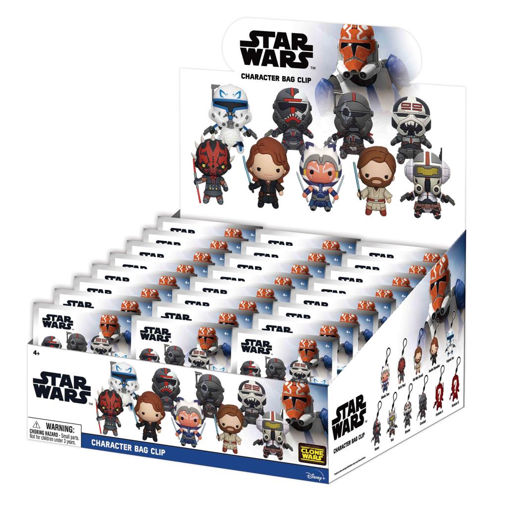 Précommande : STAR WARS THE CLONE WARS -Series 4 - 3D Foam Bag Clip (Display 24 Pcs)