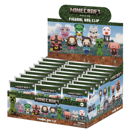 Précommande : MINECRAFT FILM - Series 1 - 3D Foam Bag Clip (Display 24 Pcs)