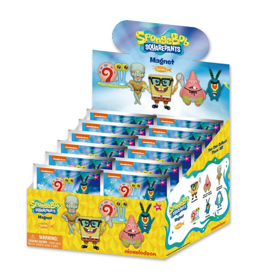 Précommande : BOB L'EPONGE -Series 2 -3D Foam Magnets in blind bags (Display 12 Pcs)