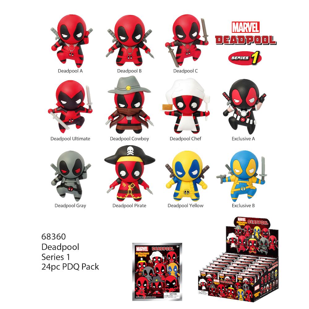 Précommande : MARVEL - Deadpool Series 1 - 3D Foam Bag Clip (Display 24 Pcs)
