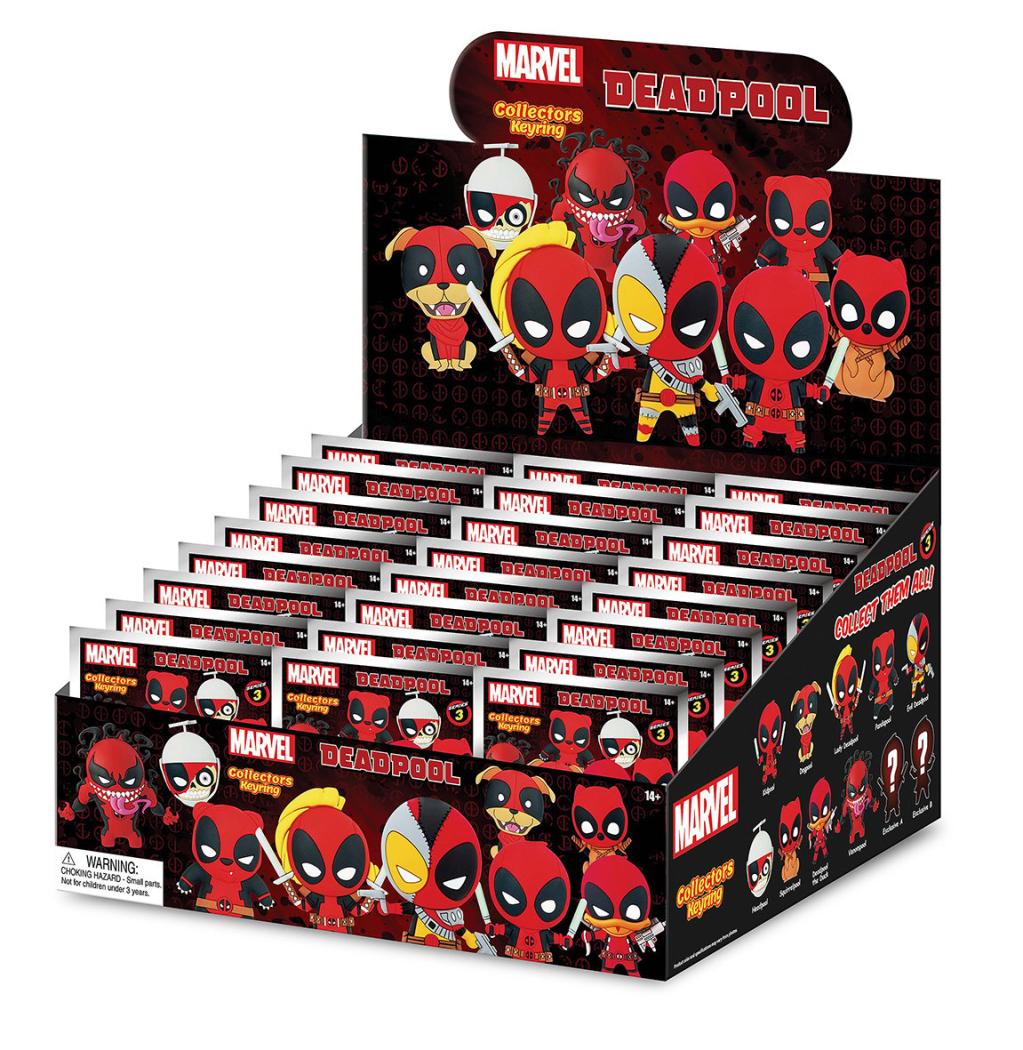 Précommande : MARVEL - Deadpool Serie 3 - 3D Foam Bag Clip (Display 24 Pcs)