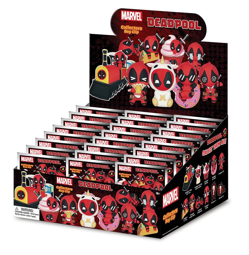 Précommande : MARVEL - Deadpool Series 4 - 3D Foam Bag Clip (Display 24 Pcs)