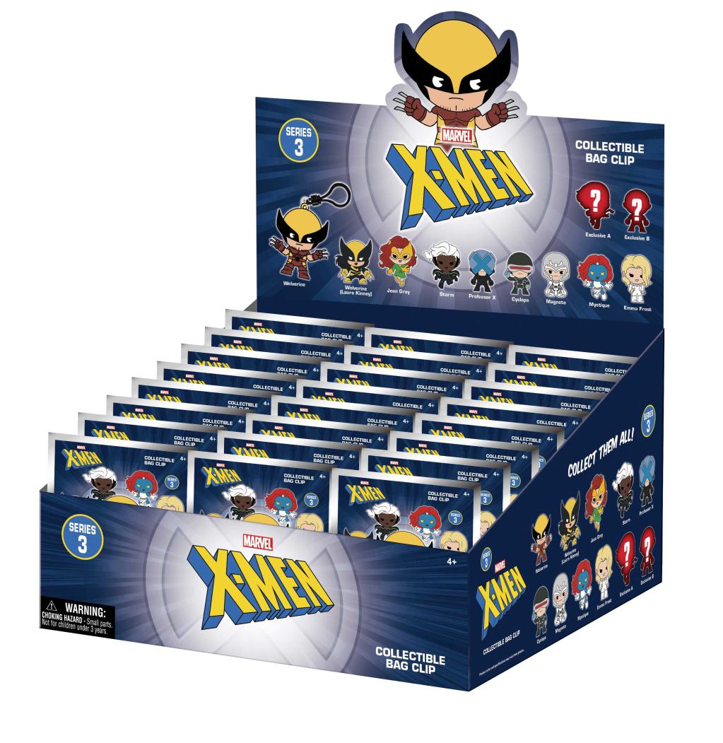 Précommande : X-MEN CLASSIC - Series 3 - 3D Foam Bag Clip (Display 24 Pcs)
