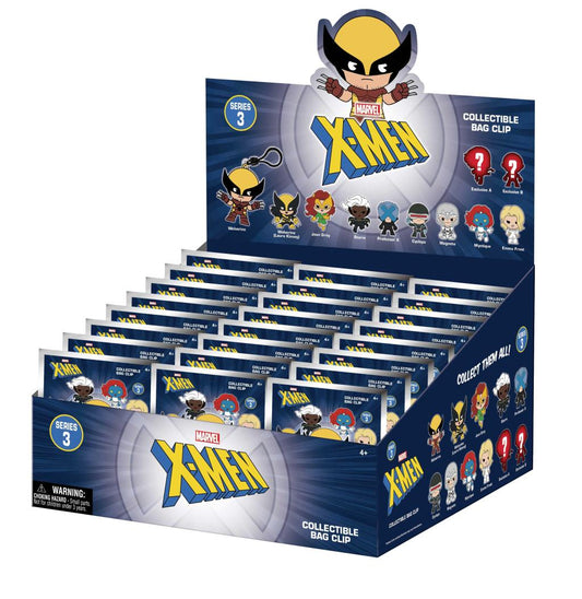 Précommande : X-MEN CLASSIC - Series 3 - 3D Foam Bag Clip (Display 24 Pcs)