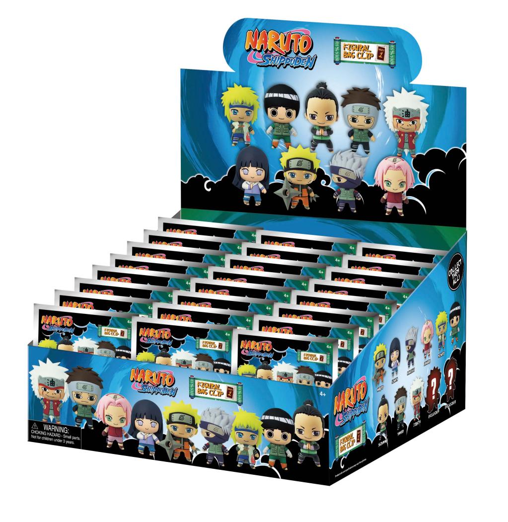 Précommande : NARUTO SHIPPUDEN - Series 1 - 3D Foam Bag Clip (Display 24 Pcs)