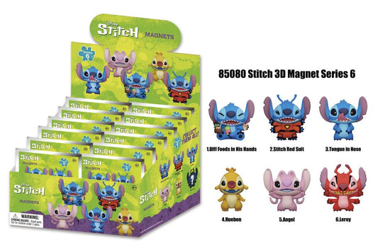 Précommande : STITCH - Serie 6 - 3D Foam Magnets in blind bags (Display 12 Pcs)