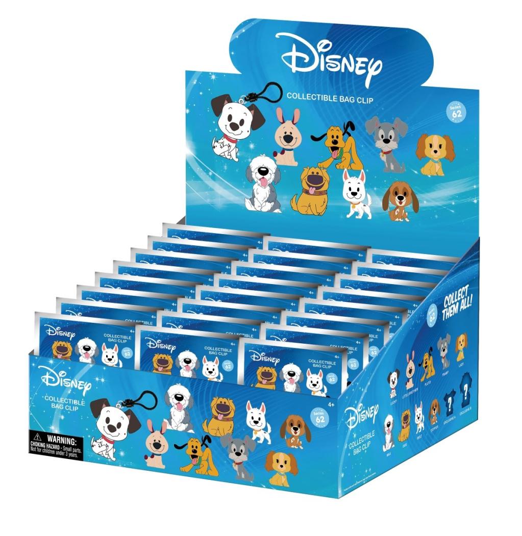 Précommande : DISNEY DOGS - Series 1 - 3D Foam Bag Clip (Display 24 Pcs)
