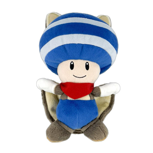 Précommande : SUPER MARIO - Flying Squirrel Blue Toad - Peluche 21cm