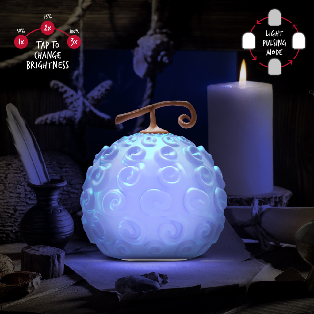 Précommande : ONE PIECE NETFLIX - Fruit GumGum - Lampe en Silicone Rechargeable 15cm