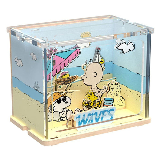 Précommande : PEANUTS - Mini Scene Chilling At The Beach - Wood Model Kit