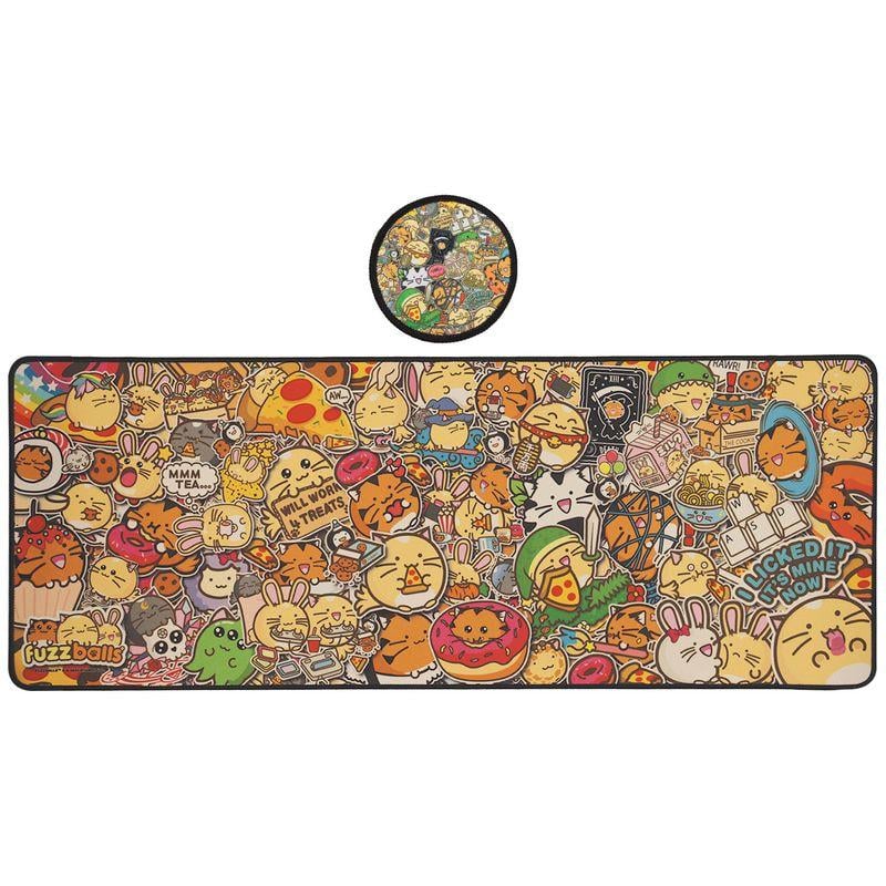 Précommande : FUZZBALLS - Tapis de Bureau XL + 1 Sous-Verre